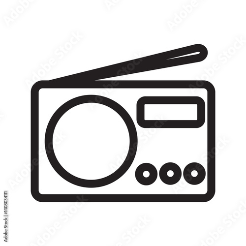 radio icon vector logo template