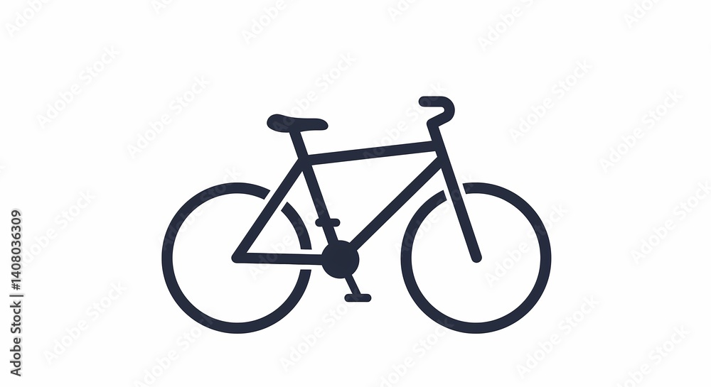 Fototapeta premium bicycle isolated on white background