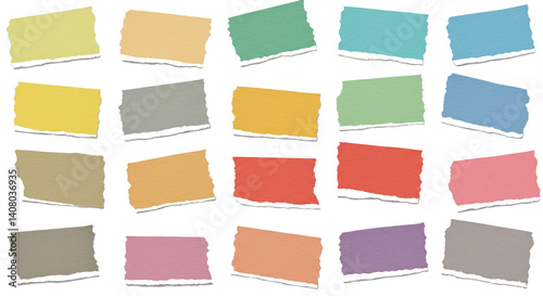 Wallpaper Mural Torn pastel paper scraps collage design resource various soft hues texture background Torontodigital.ca