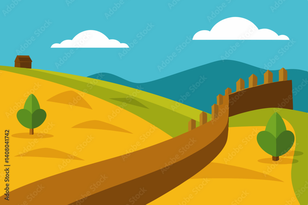 Obraz premium landscape with hills