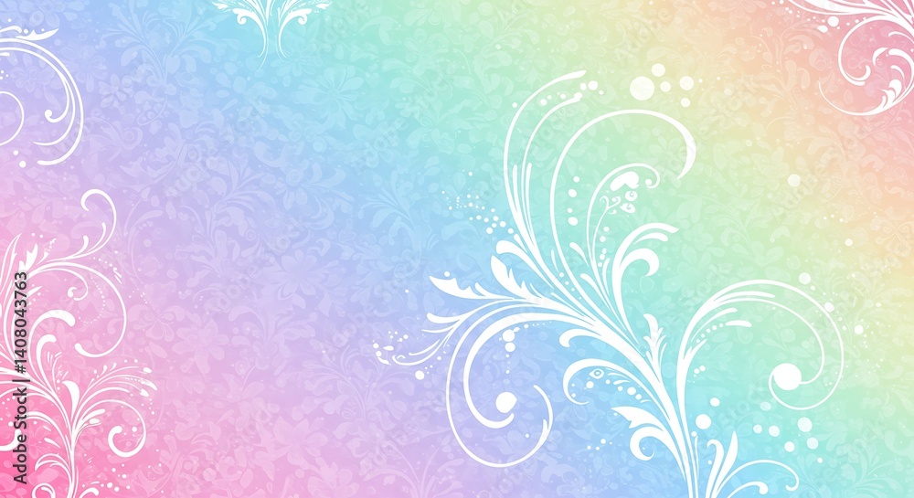Pastel Dreamscape: Whimsical Floral Rainbow Texture AI Generated Pastel Dreamscape: Whimsical Floral Rainbow Texture AI Generated
