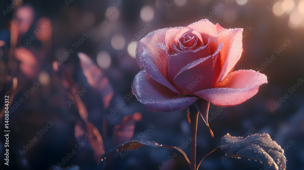 Rosy bloom in soft, golden light. Rosy bloom in soft, golden light.