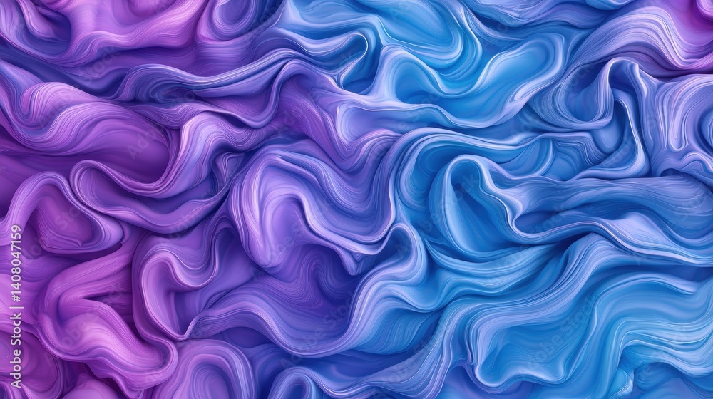 Flowing Abstract glowing ribbons of light in shades of neon blue and purple, full of motion. Flowing Abstract glowing ribbons of light in shades of neon blue and purple, full of motion.