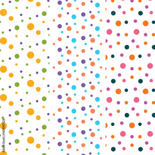 Multicolor Dot Polka dot Seamless Pattern  design