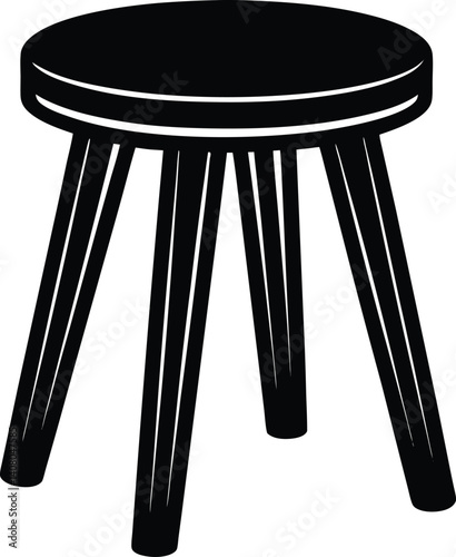 Stool Silhouette Vector | Furniture Design