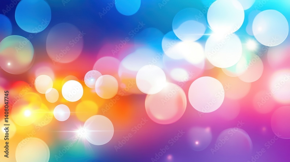 Fototapeta premium Colorful bokeh background with vibrant circular lights creating a dreamy atmosphere