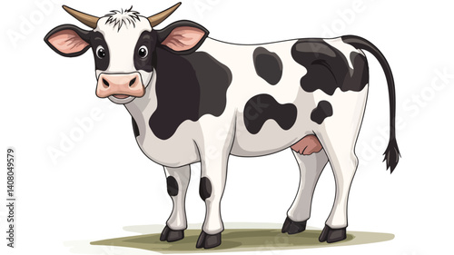 Playful Funny Cow Clipart on White Background for Creative Projects