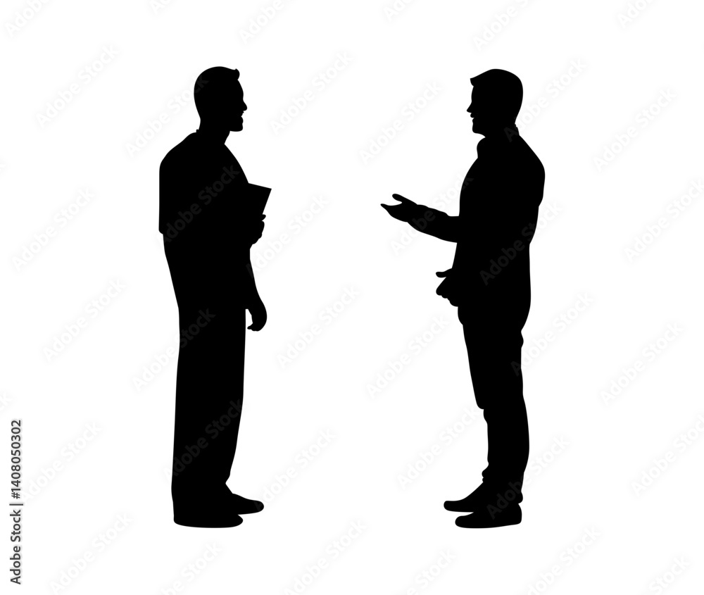 A doctor is standing and advising a patient vector. A doctor is standing and advising a patient vector.