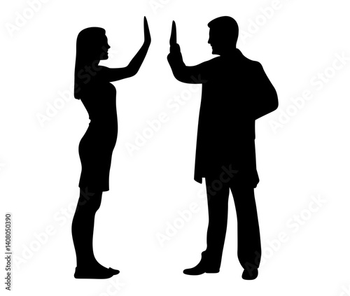 A doctor is standing and advising a patient vector.