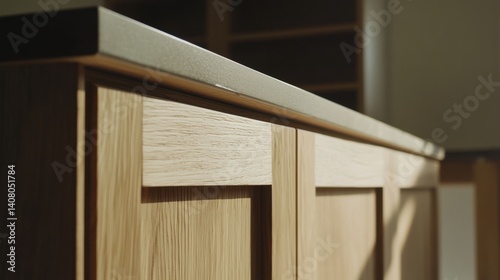 Carpenter building custom cabinets in a kitchen. Featuring craftsmanship and detail