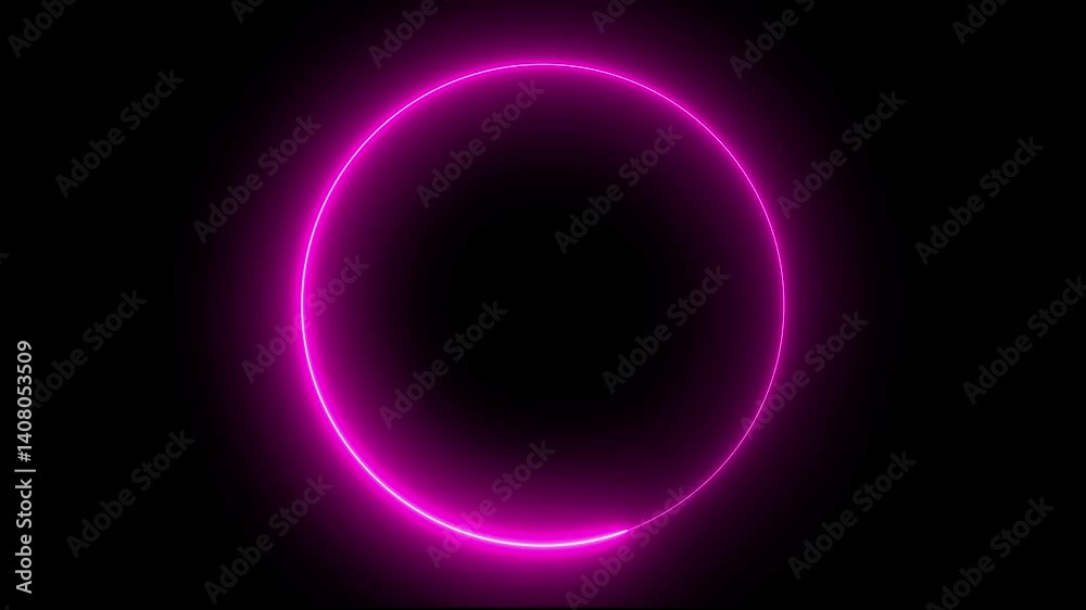neon glow flowing circle animation on black background. neon glowing circle frame animation. Neon light circle frame neon glow flowing circle animation on black background. neon glowing circle frame animation. Neon light circle frame