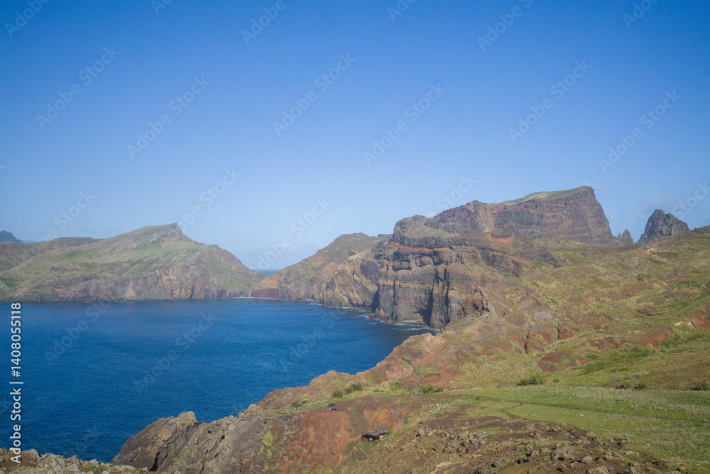 Stunning coastal view of Madeira's Ponta de Sao Lourenco showcasing cliffs, ocean, and skies in a serene natural setting