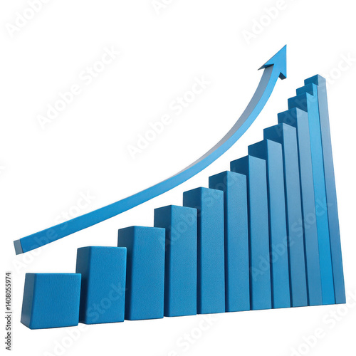 Increasing Blue Bar Chart Displaying Revenue in Modern Office Space Free Download Increasing Blue Bar Chart Displaying Revenue in Modern Office Space - GFXLoad