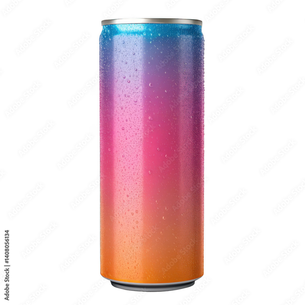 Colorful Energy Drink Can Mockup with Gradient Design, Studio Setting, Beverage Showcase, High-Quality Visuals Colorful Energy Drink Can Mockup with Gradient Design, Studio Setting, Beverage Showcase, High-Quality Visuals