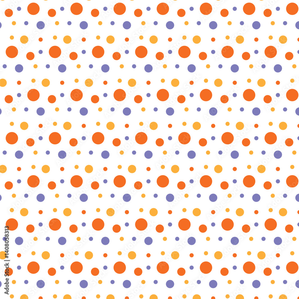 Happy Multicolor Polka Dot Pattern Seamless Happy Multicolor Polka Dot Pattern Seamless