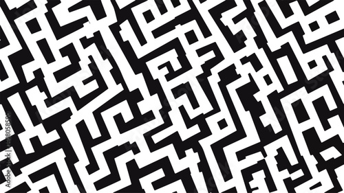 Intricate Maze and Labyrinth Pattern Background Illustration