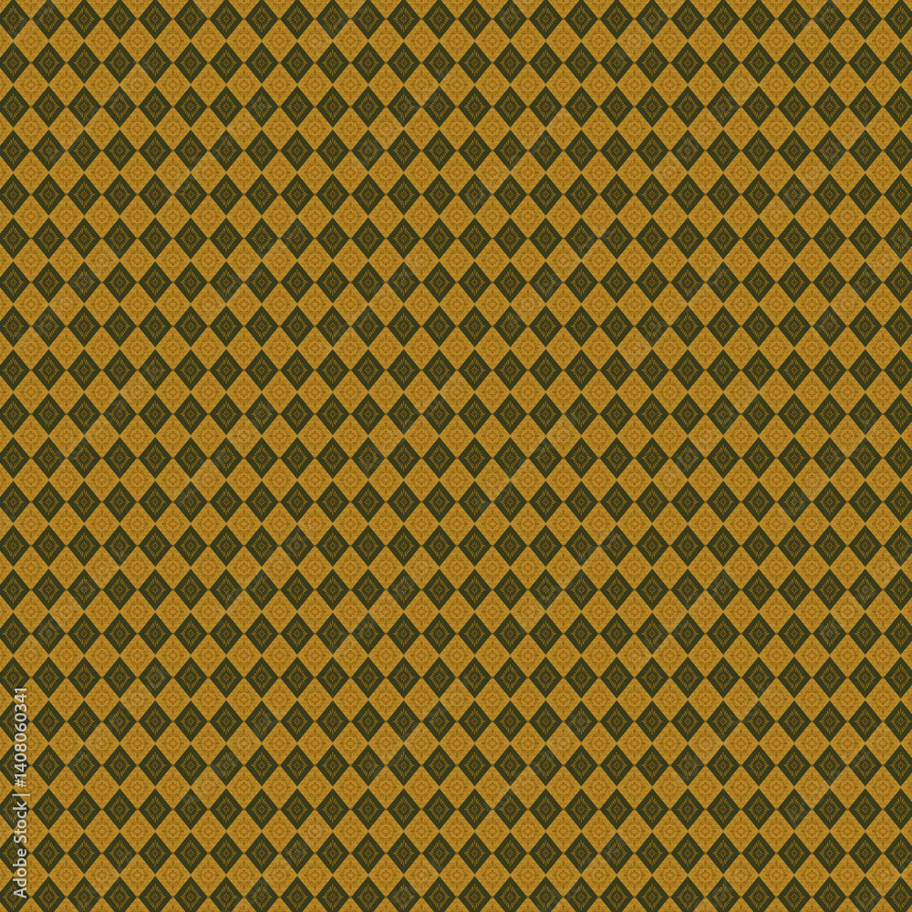 Seamless brown argyle pattern, diamond and harlequin geometric pattern. Vector decorative ornamental checkered rhombus rainbow background Seamless brown argyle pattern, diamond and harlequin geometric pattern. Vector decorative ornamental checkered rhombus rainbow background