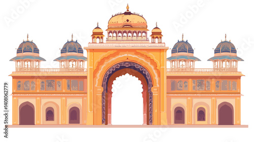 Luxurious Opulent Peacock Gate - Chandra Mahal Jaipur Cit