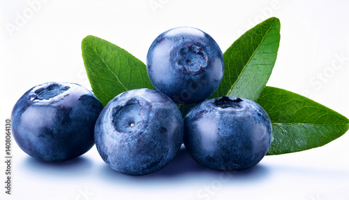 blueberries and leaves