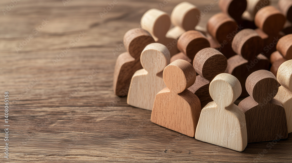 Puzzle pieces shape professionals, representing teamwork and the integration of new employees in company structure