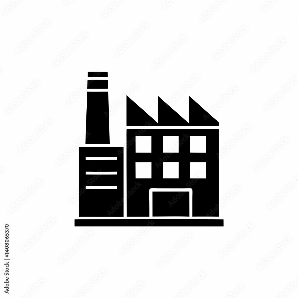 Fototapeta premium creative details Industrial Building Icon Vector Illustration