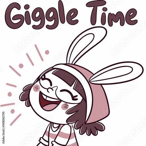 Giggle Time – Laughing Cutie in Comic Pop