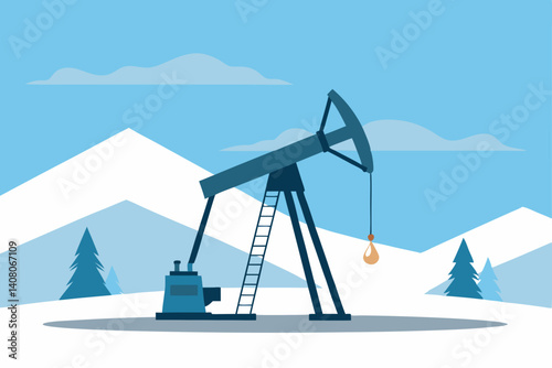 oil pump vector