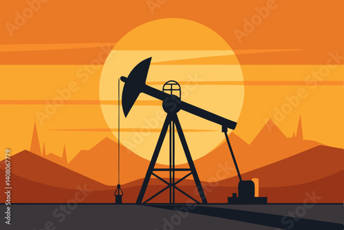 wind turbine at sunset