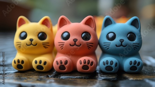 squish paw beautiful colorful toy selective focus,stock image