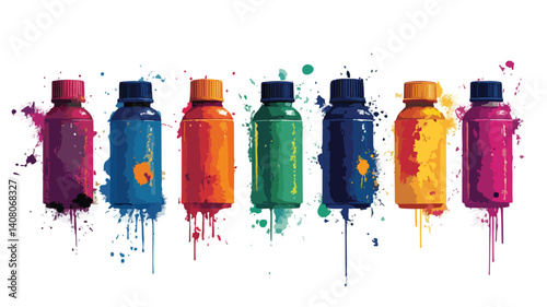 Professional Spray Paint Textures Vector Illustration Pack for Creative Design Projects