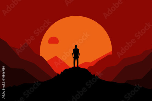 silhouette of a man