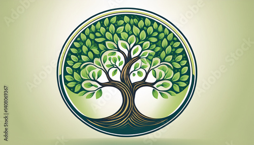 circle tree logo this beautiful tree is a symbol of life beauty growth strength and good health