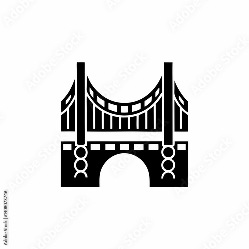 creative details Bridge Icon Vector Illustration