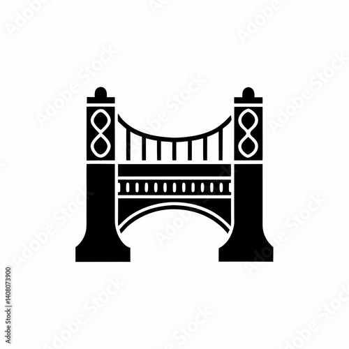 creative details Bridge Icon Vector Illustration