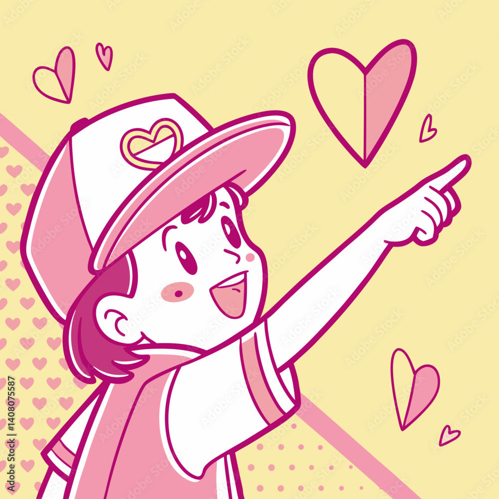 Sweet Point – Adorable Gesture with a Pop Art Smile Sweet Point – Adorable Gesture with a Pop Art Smile