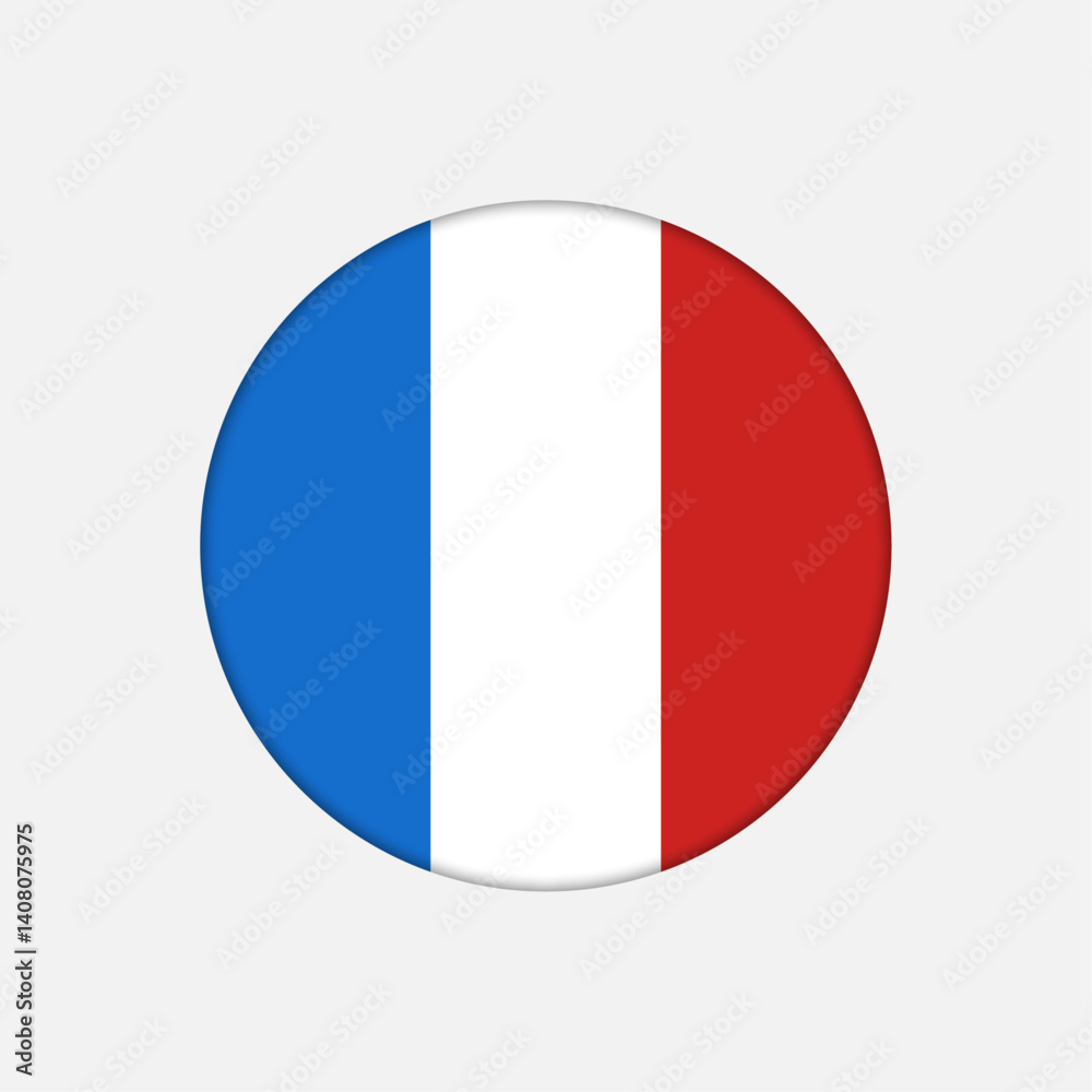 flag of France, button, badge flag of France, button, badge
