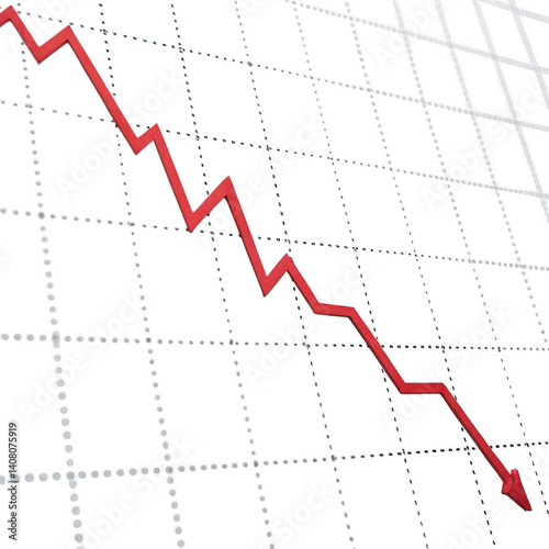 Free Download Downward Trending Stock Market Graph Red Line Showing Declining Prices and Negative Growth - GFXLoad