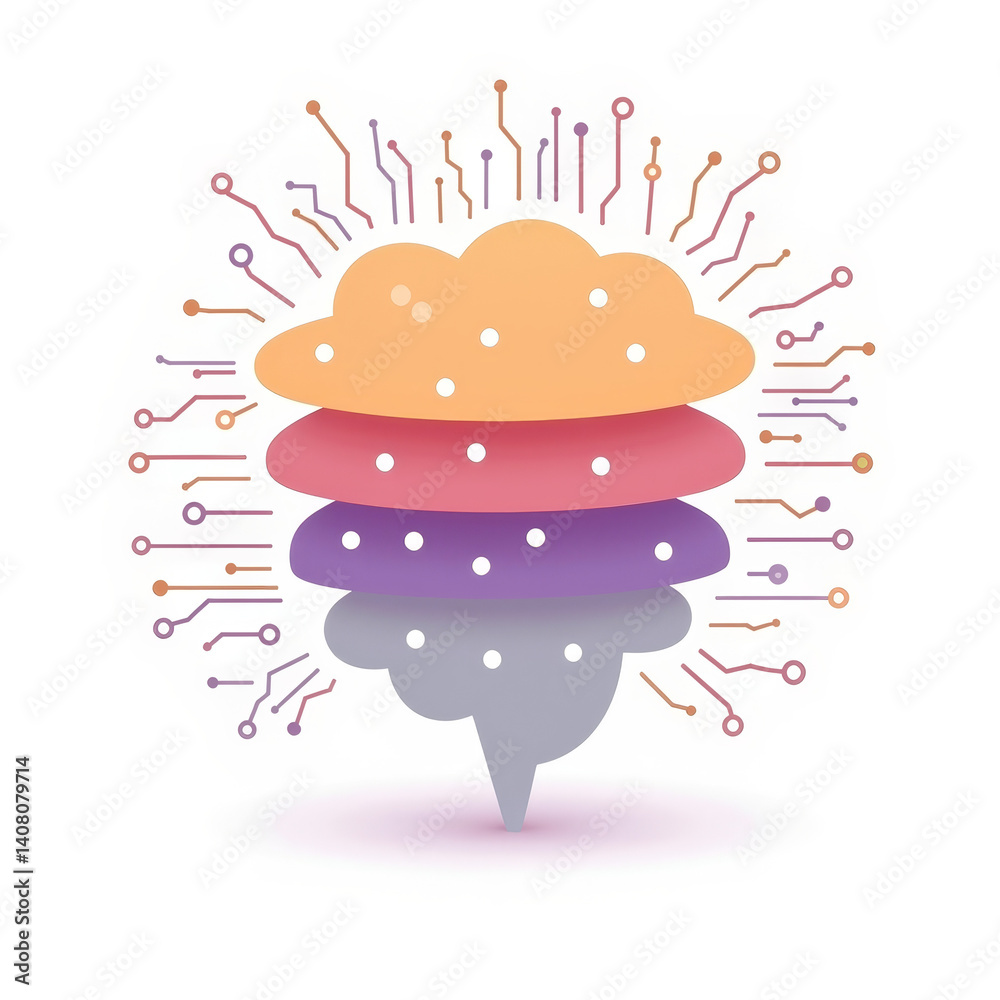Neural network diagram illustrating layers and circuitry, technology concept Neural network diagram illustrating layers and circuitry, technology concept