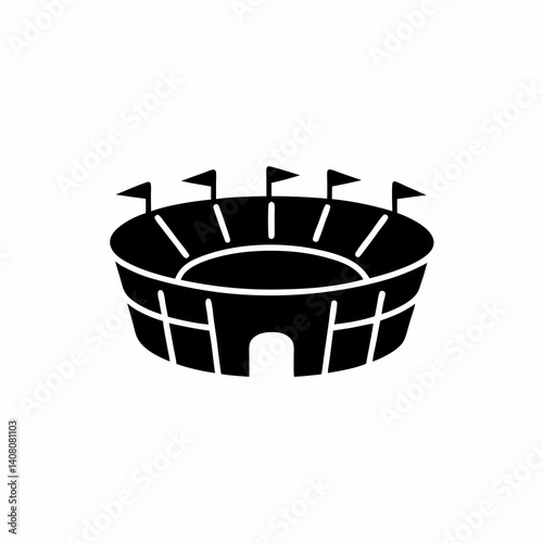 creative details Stadium Icon Vector Illustration