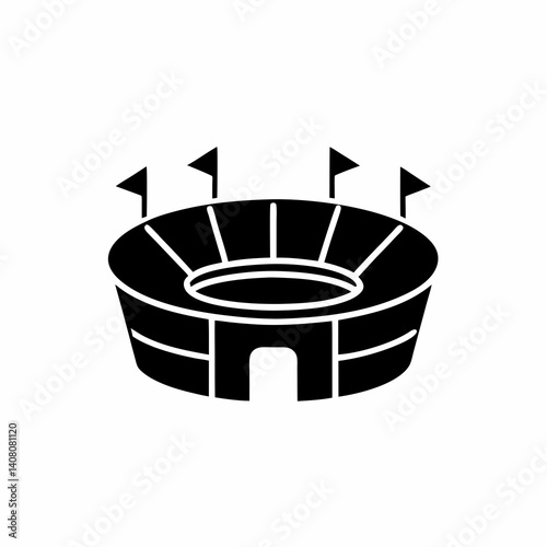 creative details Stadium Icon Vector Illustration