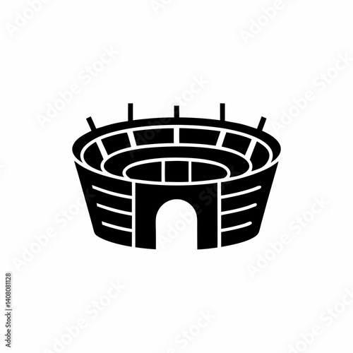 creative details Stadium Icon Vector Illustration