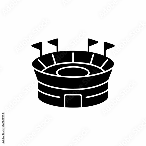 creative details Stadium Icon Vector Illustration