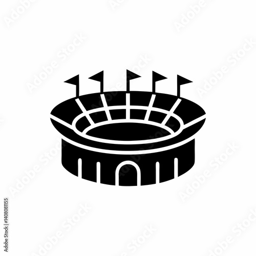 creative details Stadium Icon Vector Illustration