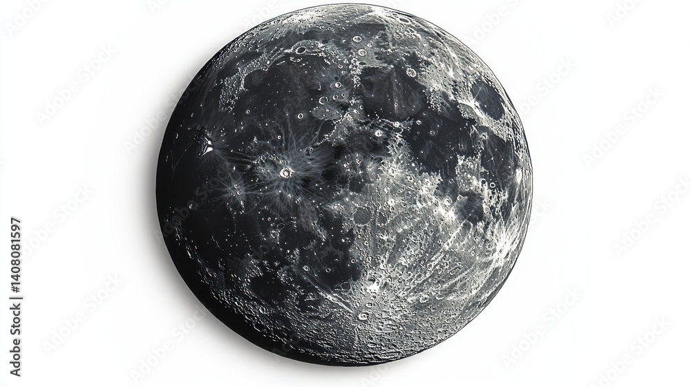Fototapeta premium the moon sticker transparent background,stock photo