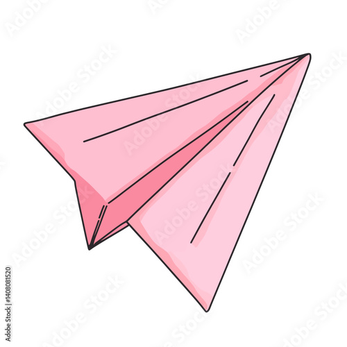 pink paper plane