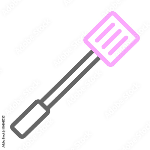 Spatula Vector Line Lt Pink Grey Icon Design