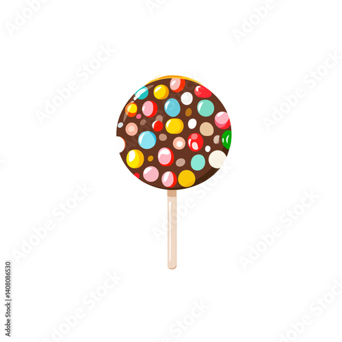 colorful lollipop on white background