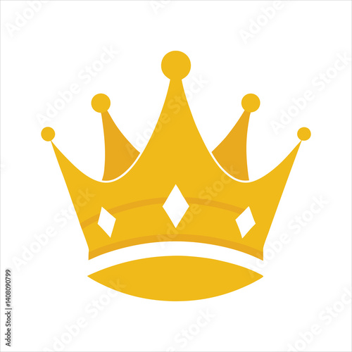 Golden royal crown for king or queen. Ai generated.