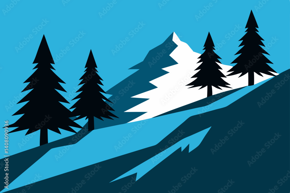 Obraz premium winter forest landscape