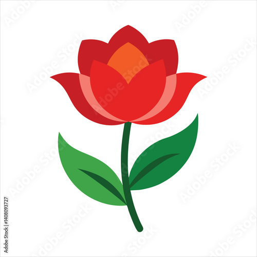 colorful flower isolated on white background. ai generated 